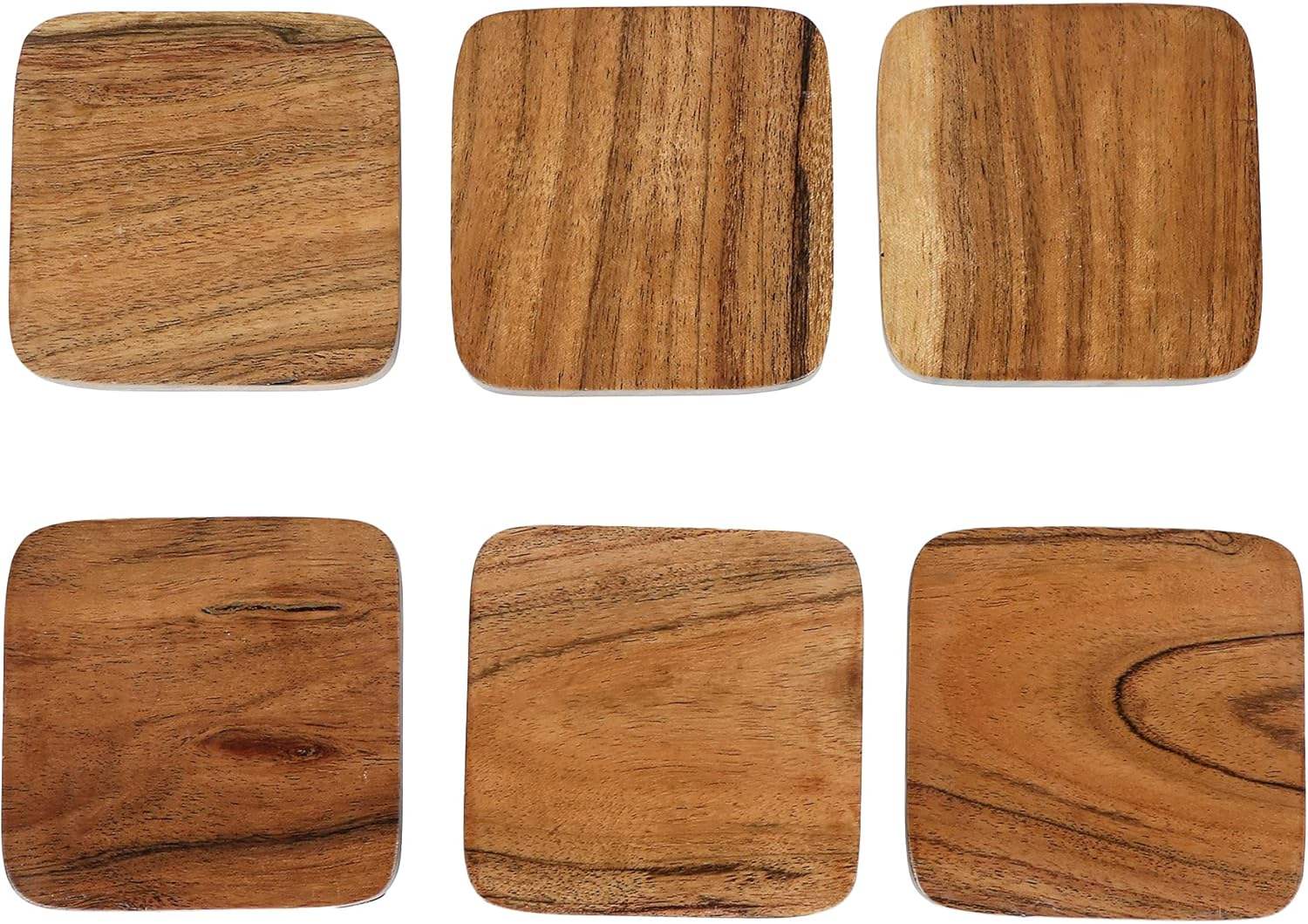 Durable Square Wooden Coaster Set Eco-Friendly Customizable Natural Wood Coasters for Home & Office Decor Classic Stylish Table Protection Set