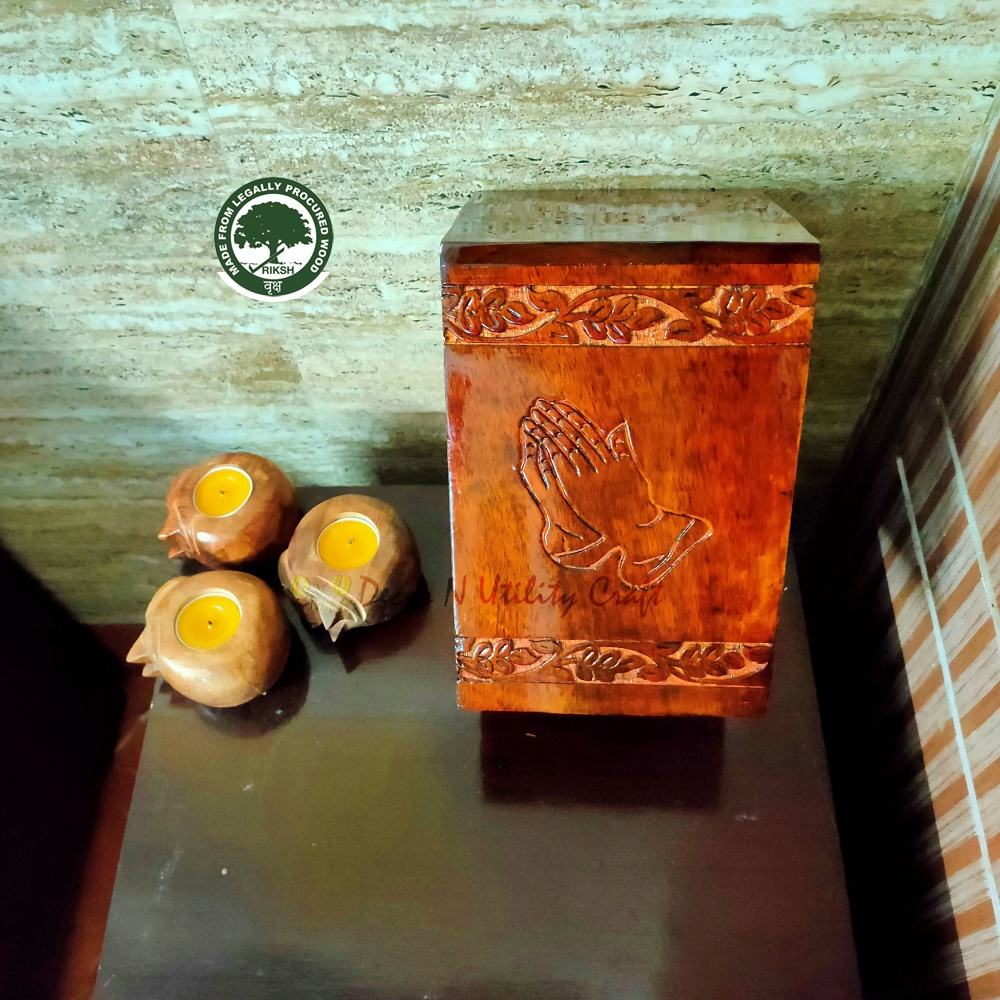 Wooden Rectangle Cremation Urn