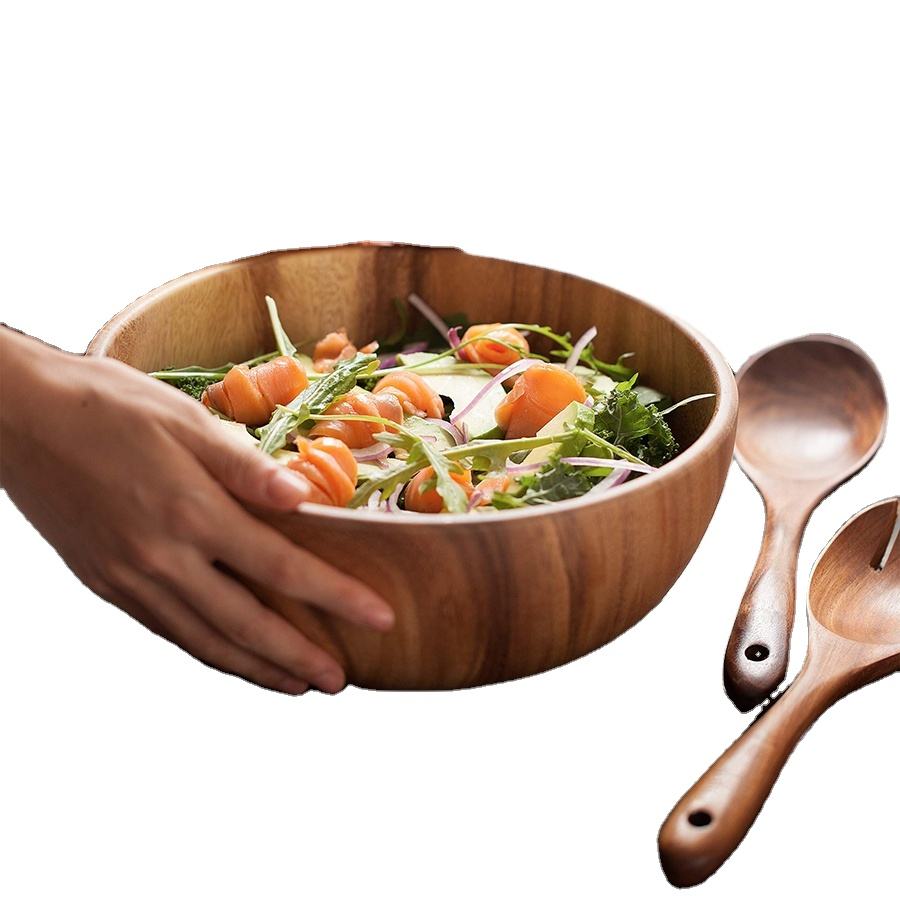 Premium Sheesham Wood Salad Bowl High Quality Handmade Luxury Kitchenware
