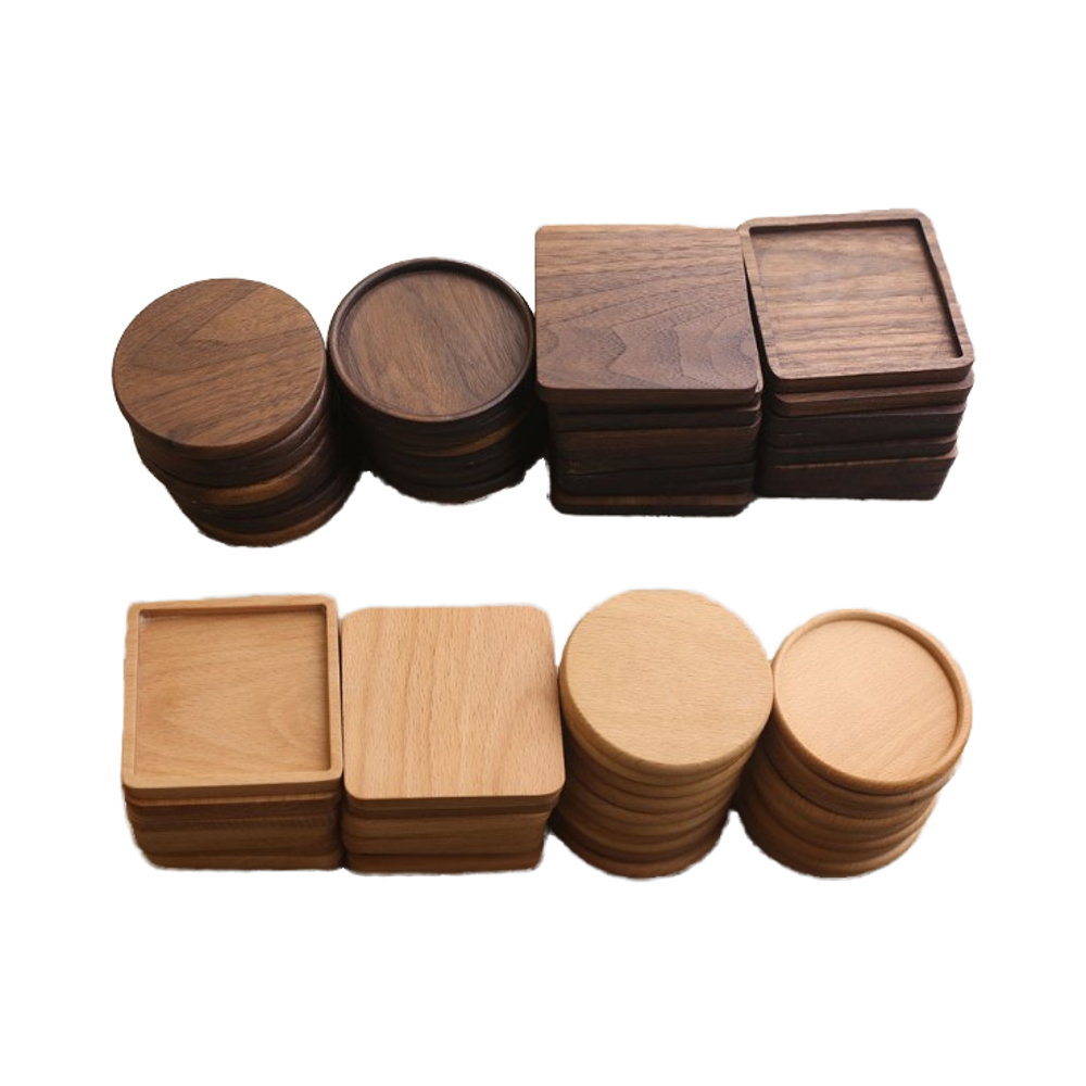 Natural Wood Coaster Mats – Handmade Eco-Friendly Heat Insulation Pads for Tables