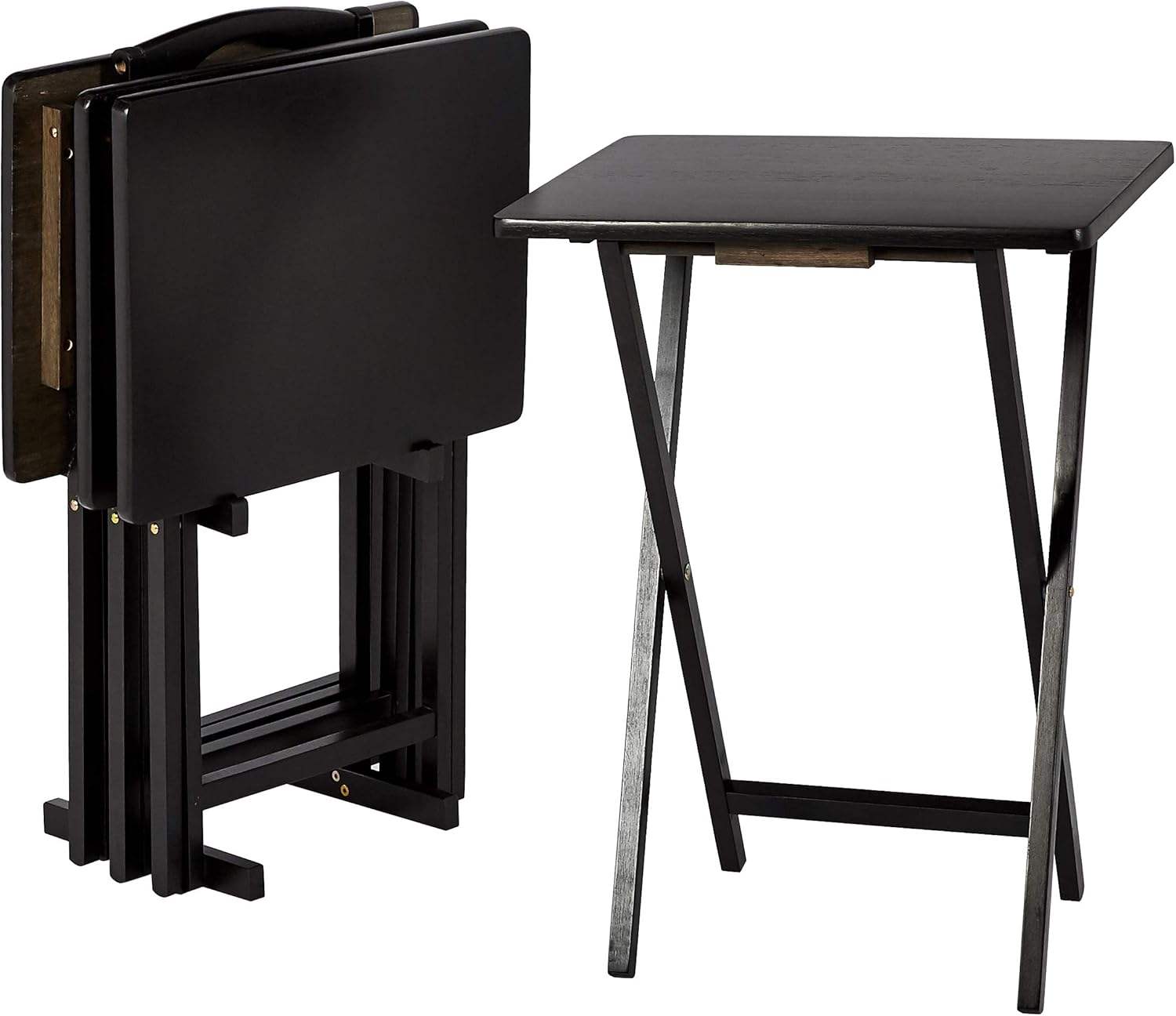 Luxury Foldable Dining Table Set of 4 with Storage Rack Natural Wood Portable Compact Dining Furniture for Modern Homes