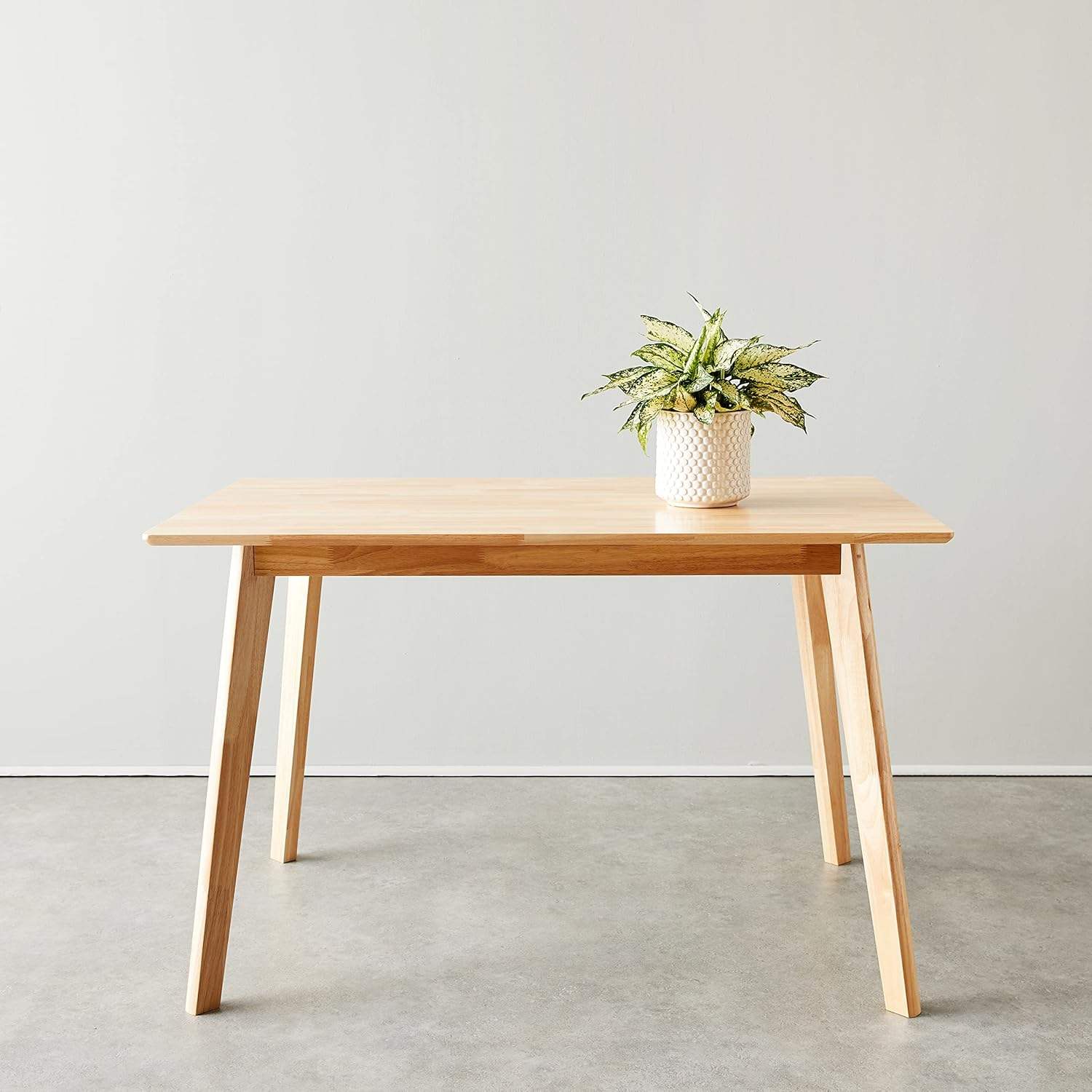 Natural Solid Wood Rectangular Dining Table Handmade Modern Dining Table for Home, Kitchen & Dining Room  Durable Eco-Friendly Wooden Furniture