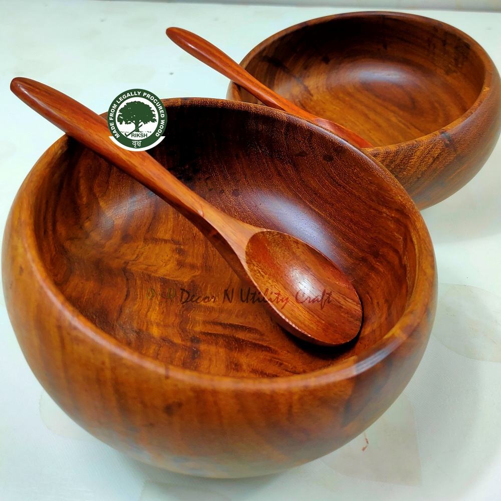 Handmade Wooden Herb & Spice Bowls  Eco-Friendly Snack, Nibble & Serving Bowls