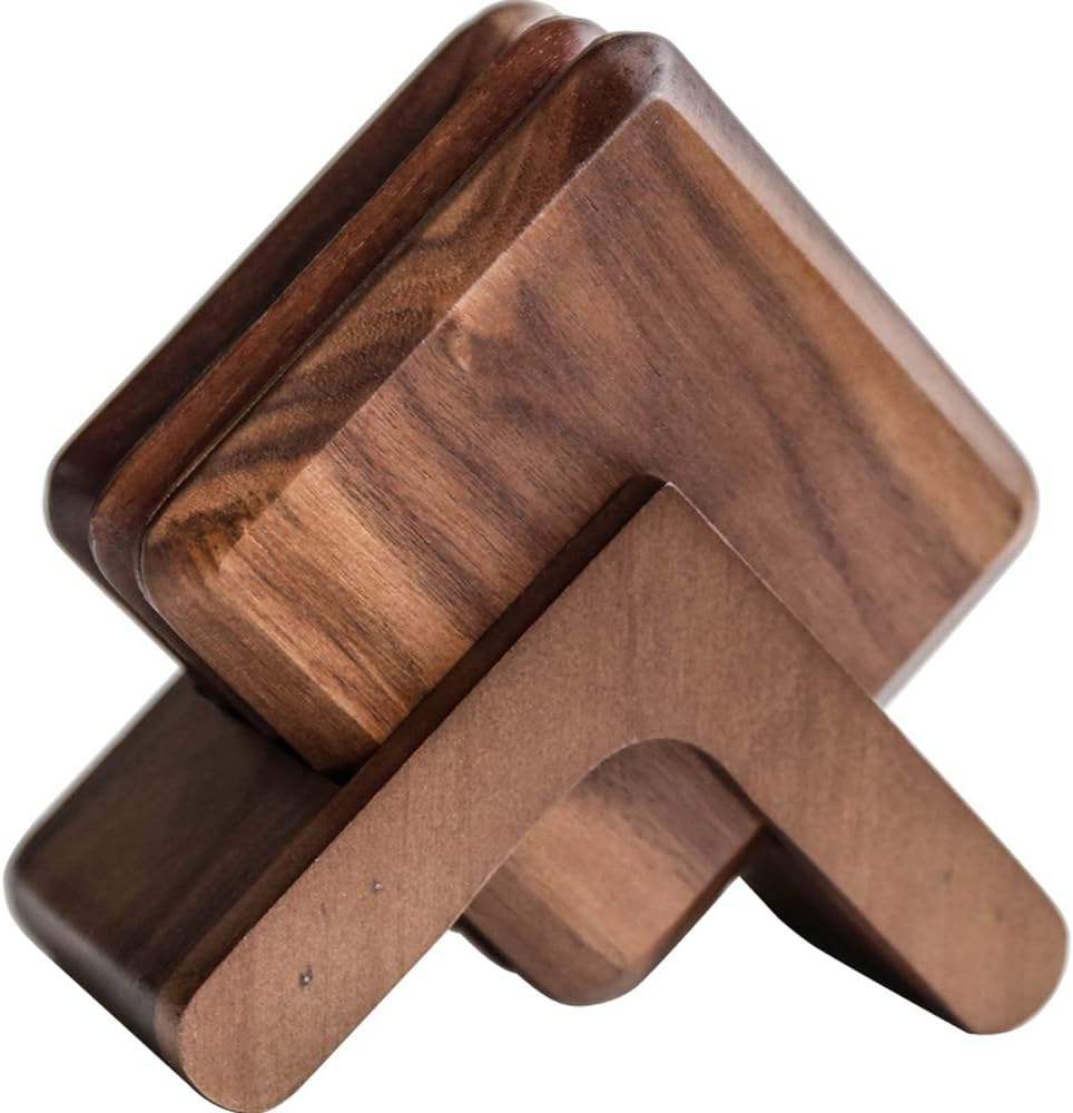 Luxury Handcrafted Wooden Coasters Set with stand for Coffee Tables, Dining Tables & Home Decor