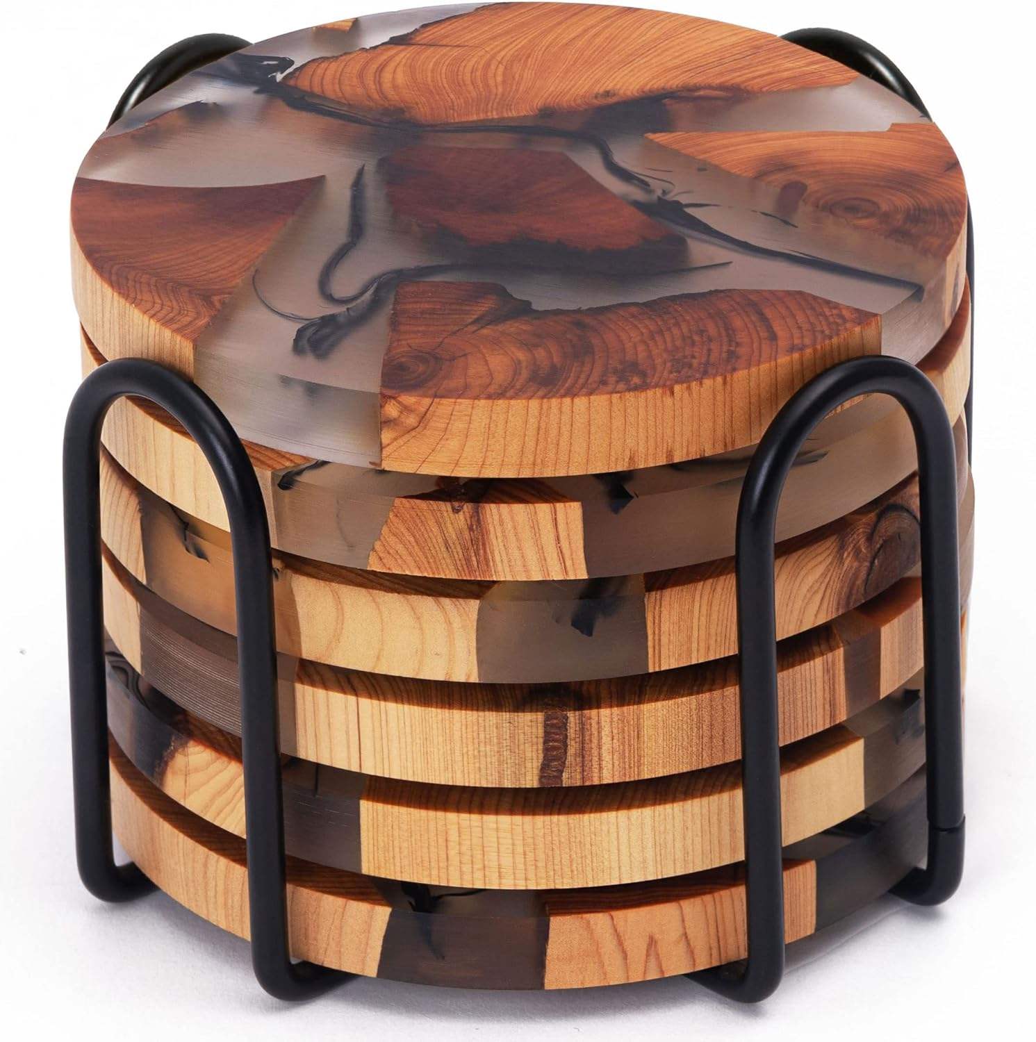 Handcrafted Eco-Friendly Wooden Coasters Set Customizable Durable Drink Mats & Table Pads for Home Kitchen DECOR N UTILITY CRAFT