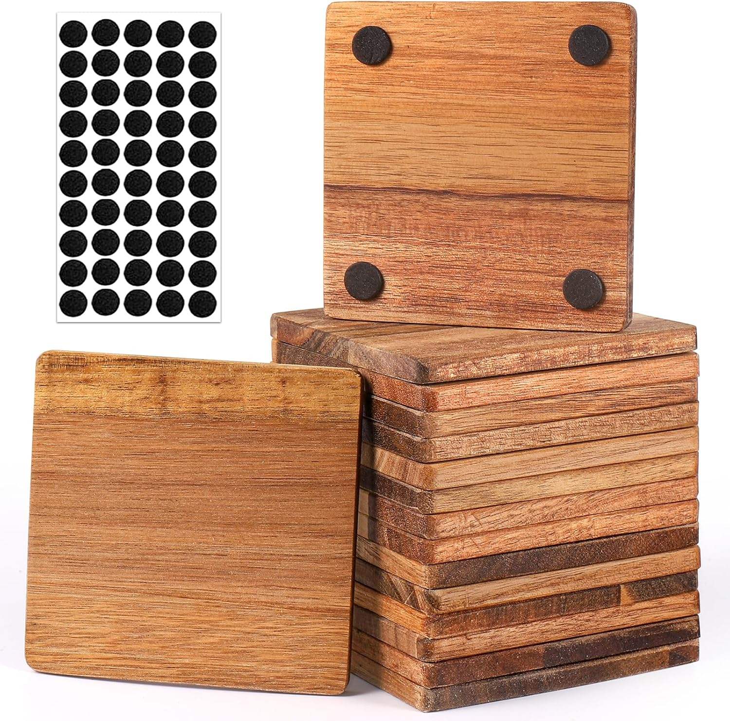 Handmade Wooden Coaster Set with 300mm Diameter Stylish Classic Eco-Friendly Natural Wood Drink Mats & Pads for Home, Office & Kitchen by DECOR N UTILITY CRAFT