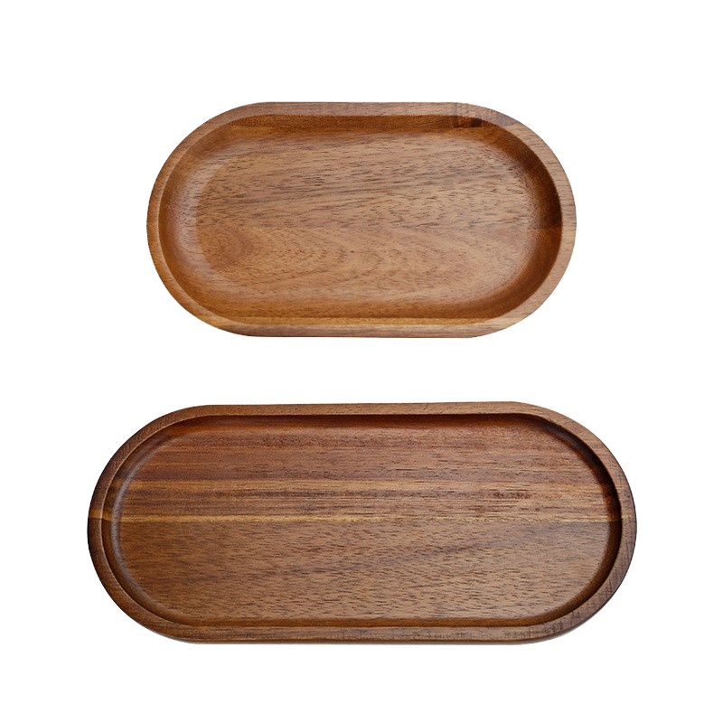 Premium Wooden Rolling Serving Plate for Kitchen, Tea and Coffee Serving