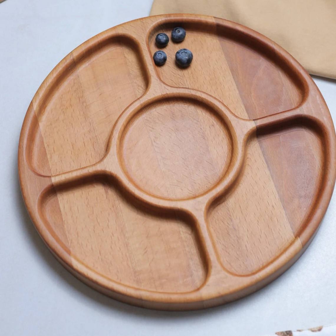 Elegant Modern Wooden Dining Table Serving Platter Set for Kitchen & Entertaining
