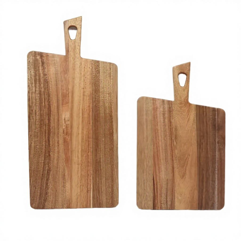 Premium Wooden Cutting & Chopping Board Large Rectangle Kitchen Board with Easy Grip Handle